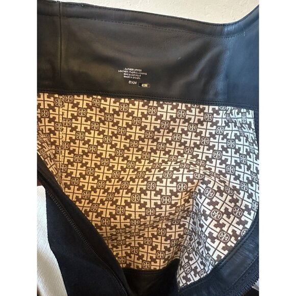 NEW w/o Box TORY BURCH Selma Black Suede Logo Riding Boot Sz 6.5 Knee High - Picture 12 of 12